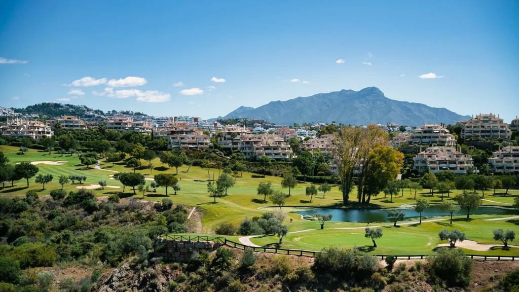 Вид на люксовую застройку в горах