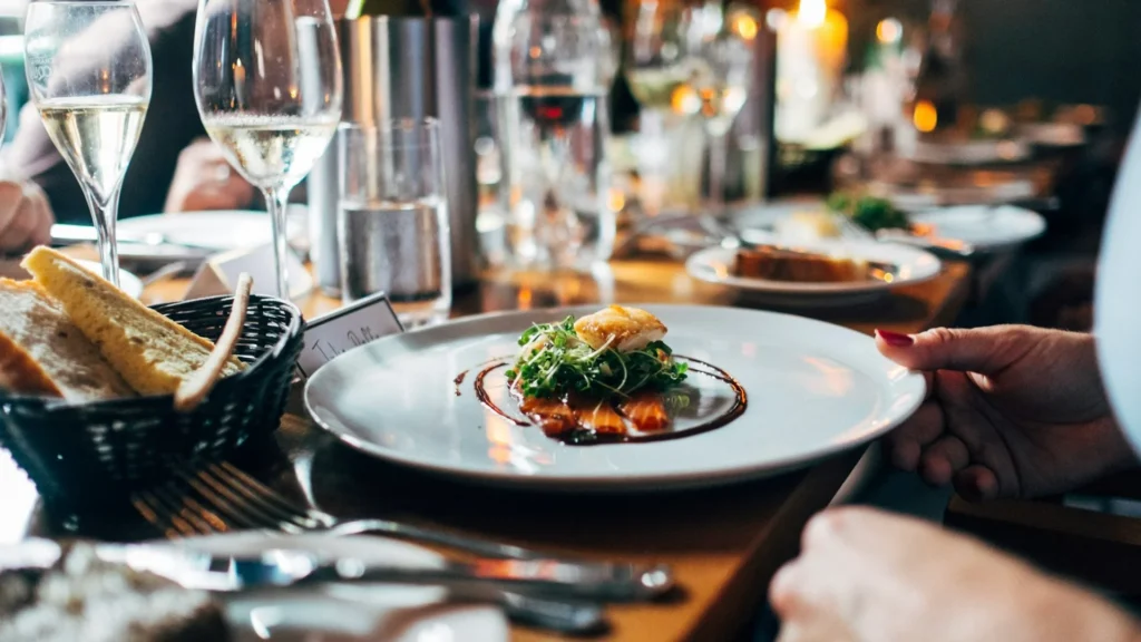 Блюдо высокой кхни в ресторане