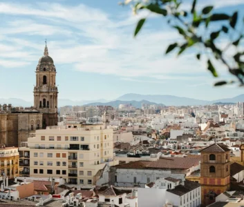 Вид на старый город Малаги